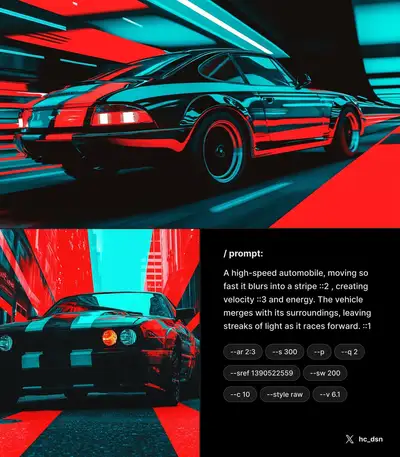 High-Speed Muscle Car Blur