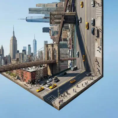 Realitätsverzerrender-Künstler-Falt-Stadt-Video-Prompt (New York)