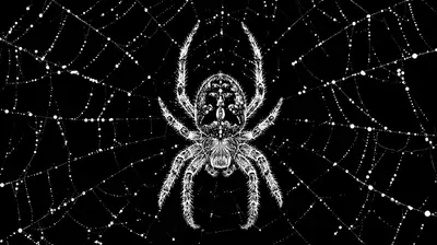 Bildgenerierung einer Radnetzspinne mit Stilreferenz