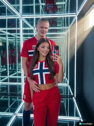 Futuristic Mirror Selfie Athletic Couple