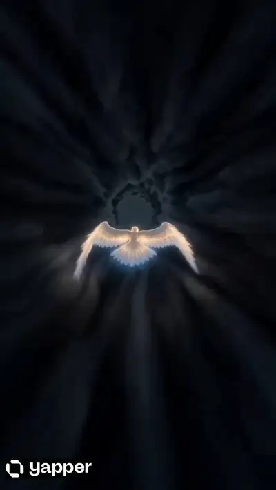 Cinematic Angelic Bird Transformation Video Prompt