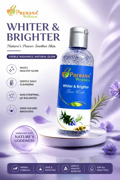 Purple Gradient Luxury Skincare Product Poster Template