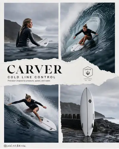 Ultra-Premium Carver Cold-Water Surf Campaign Board