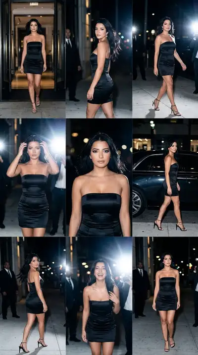 Luxury Paparazzi Exit Night Editorial Grid