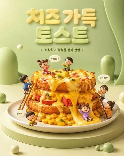 Cute Korean Food Ad Poster Prompt