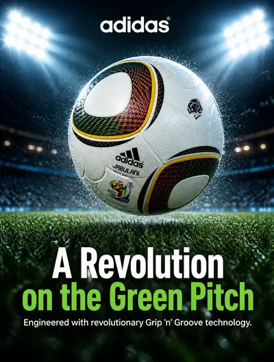 Adidas Jabulani soccer ball stadium advertisement