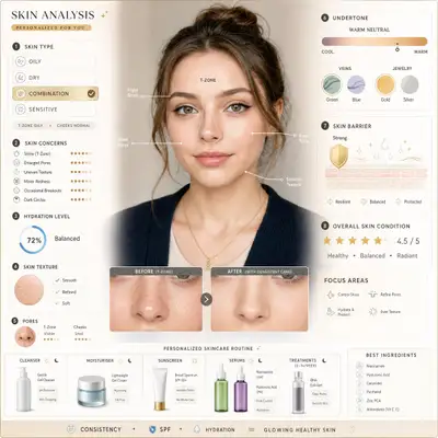Personalized skincare analysis graphic (GPT Image 2)