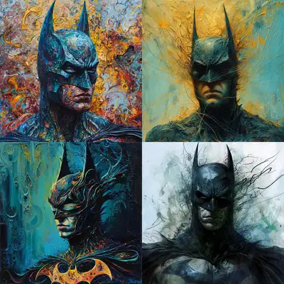 Surrealistic Batman Midjourney Prompt
