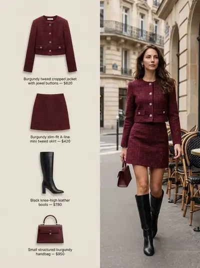 High-Fashion Editorial Split Layout with Product Breakdown