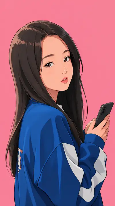 Anime-style portrait from a reference photo