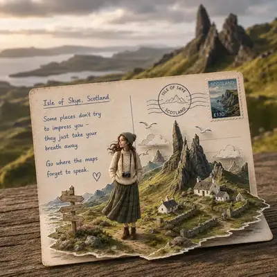Prompt de Diorama de Cartão Postal de Viagem em Papercraft
