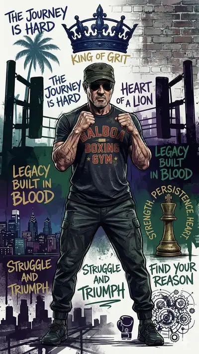 Rocky Balboa Grit Motivational Poster
