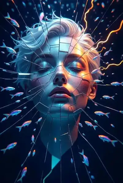 Chromatic Symphony: Cosmic Stained-Glass Mind