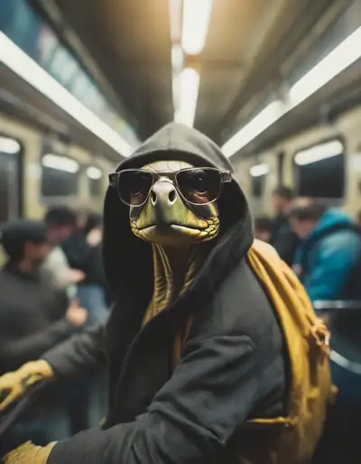 Cinematic Subway Animal Portrait