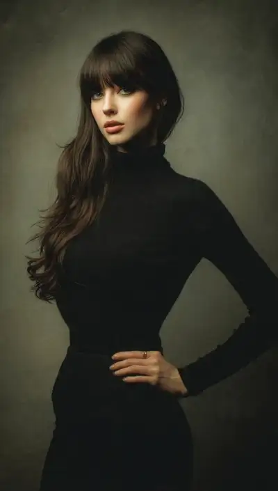 Classical Studio Portrait of Elegant Woman