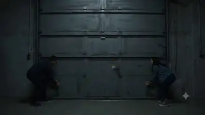 Hidden Miniature City Behind Garage Door