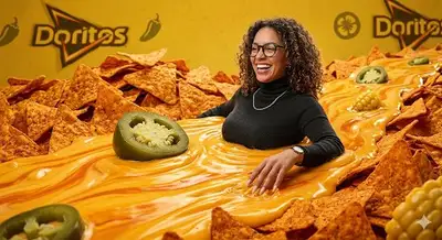 Surreal Doritos Cheese River Woman