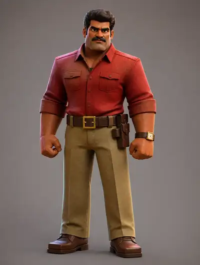 Verwandle ein Foto in eine blockige Pixar-artige 3D-Figur