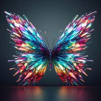 Crystal Prism Shards Abstract Art Prompt