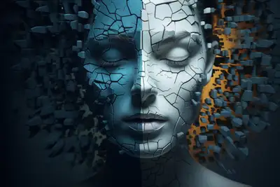 Fractal Split Portrait Prompt