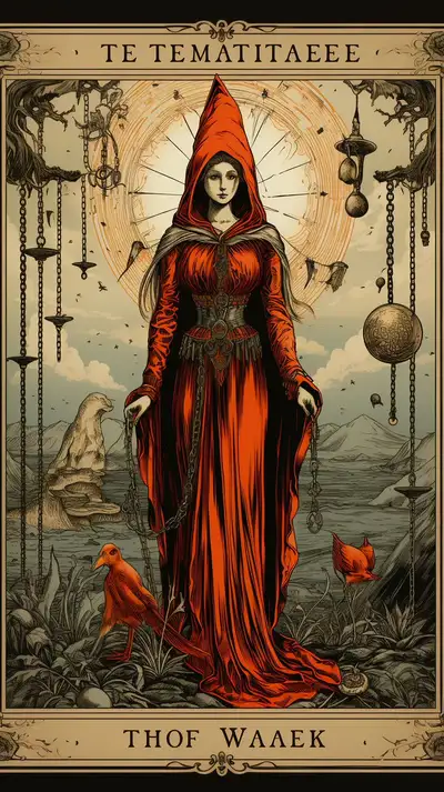 Tarot Card in Leonora Carrington and Remedios Varo Style