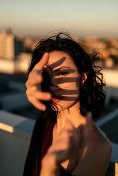 Cinematic Rooftop Golden Hour Portrait