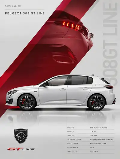 Peugeot GT Line logo and text refresh edit