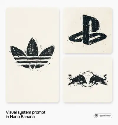Childlike Oil Pastel Brand Logo Reproduction