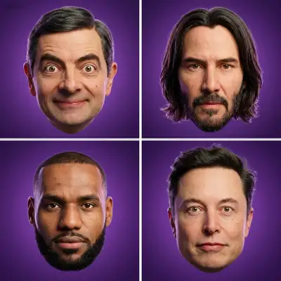 Stylized 3D Floating Head Portrait Preserving Identity