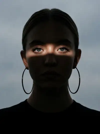 Cinematic High-Contrast Portrait Prompt