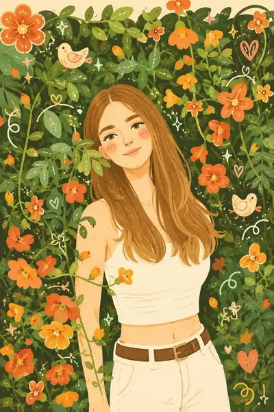 Whimsical Folk Flat Illustration Transform Template