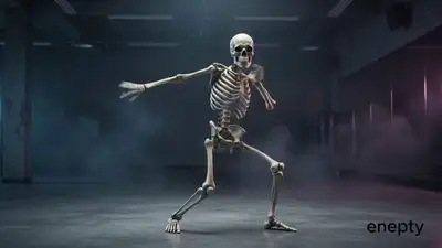 Invite de vidéo de danse hip-hop cinématique avec squelette