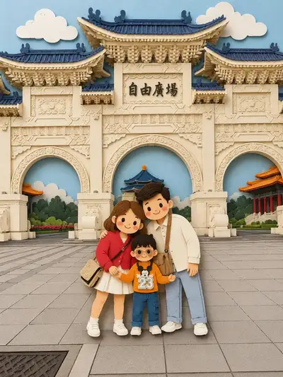 手工剪纸分层插画风格转换