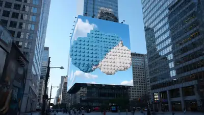 LEGO-Wetter-Werbetafel in New York City