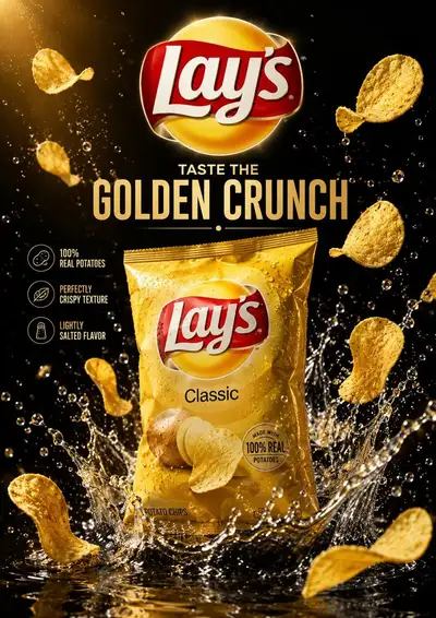 Ultra-Premium Luxury Snack Brand Advertising Poster