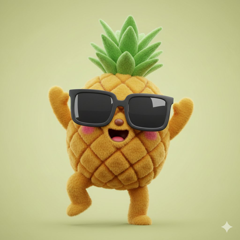 3D Stylized Fruit Character Generator with Plush Material Properties