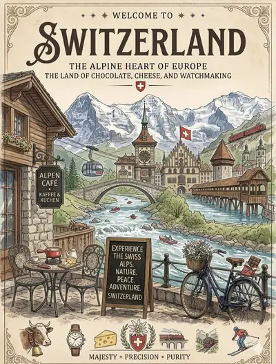Vintage Travel Posters: Switzerland & Beijing
