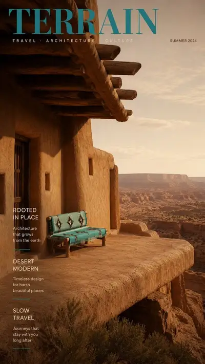 Portada de revista editorial de arquitectura en voladizo