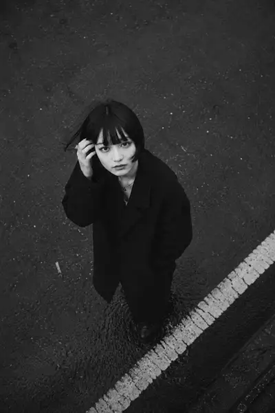 Black-and-White Japanese Street Photography with Identity Preservation