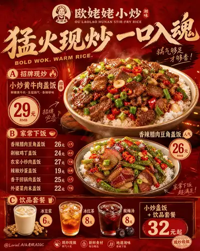 Ultra-Premium Burger Combo Menu Poster Prompt