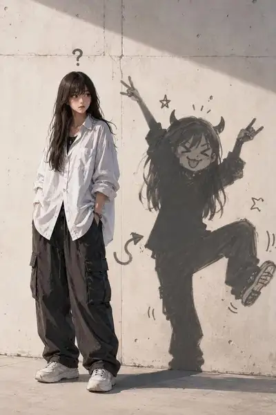 Mischievous Doodle Shadow Mimicry