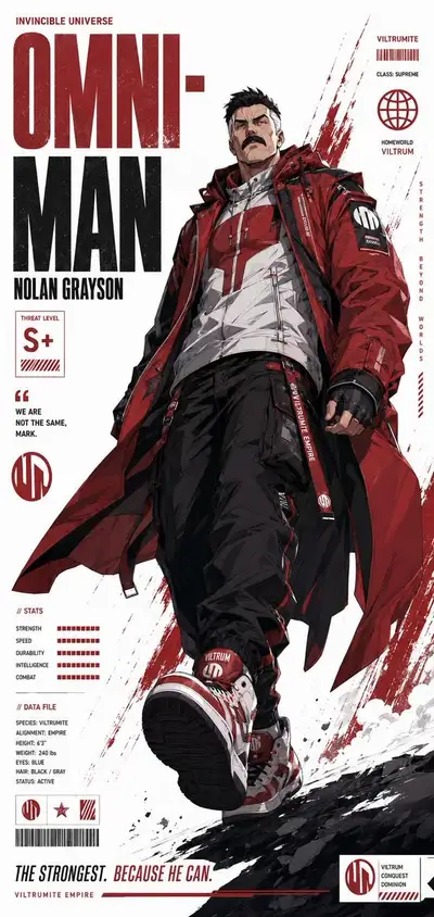 Futuristic Anime Character Poster