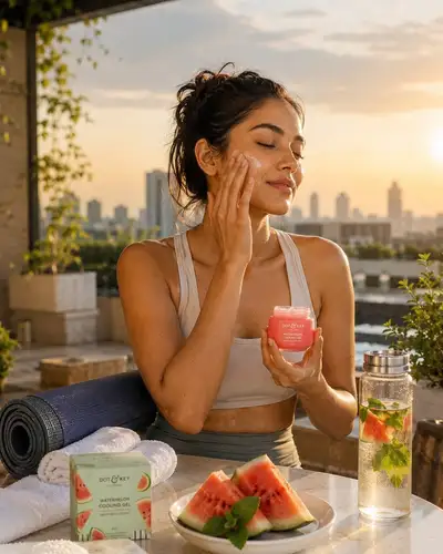 Authentic lifestyle skincare campaign photo for a beauty brand