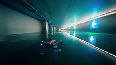 FPV Drone Racing Through Submerged Metro Tunnels