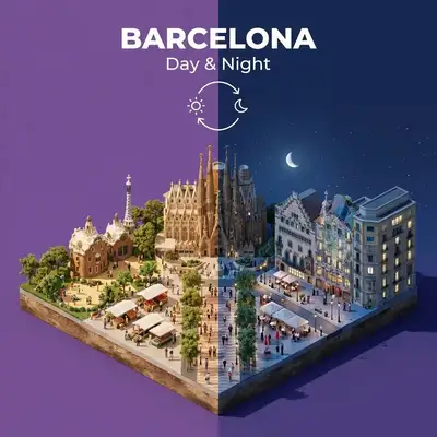 Day vs Night City Diorama Prompt