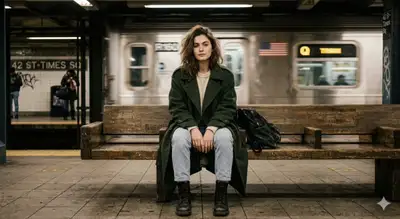 Cinematic Subway Portrait Prompt