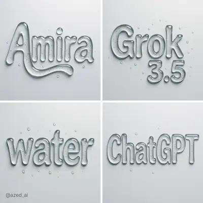 Liquid Gel Typography Prompt