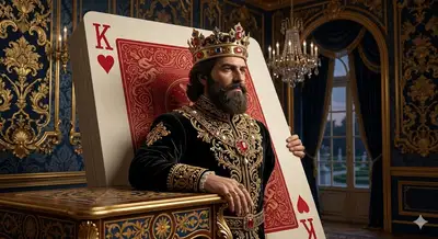 Photorealistic 3D King of Hearts Card