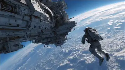 Spacecraft Dissolving into Particles