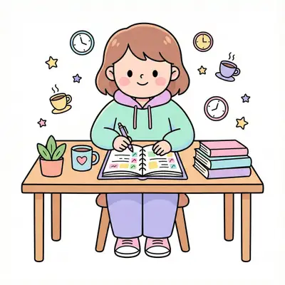 Cute Flat Doodle Style Prompt